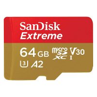 کارت حافظه microSDXC سن دیسک مدل Extreme کلاس A2 استاندارد UHS-I U3 سرعت ۱۶۰MBps ظرفیت ۶۴ گیگابایت اکوبلا